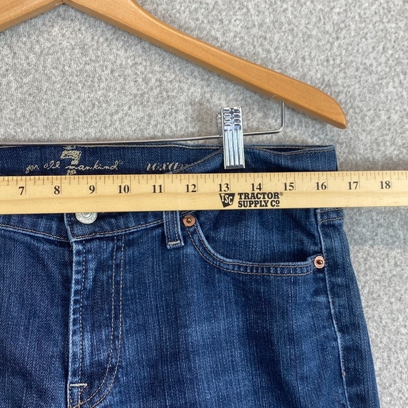 7 for all mankind Roxanne jeans size 32 mid to low rise skinny neutral basics - Picture 3 of 11